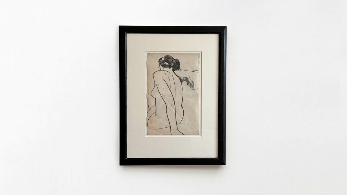 Amedeo Modigliani - nu féminin vu de dos de l'ancienne collection Alexandre