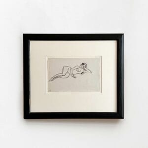 Amedeo Modigliani dessin de nu féminin allongé de l'ancienne collection du docteur Alexandre