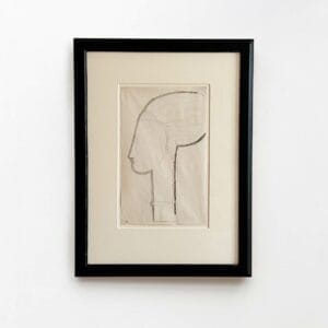 Amedeo Modigliani - tete de profil avec boucles d'oreille de l'ancienne collection Paul Alexandre