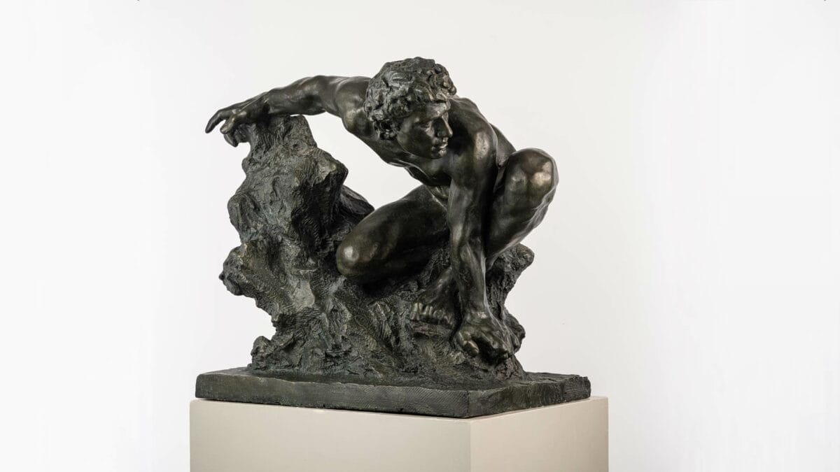 Nu masculin - sculpture en bronze - Adam par Guy le Perse