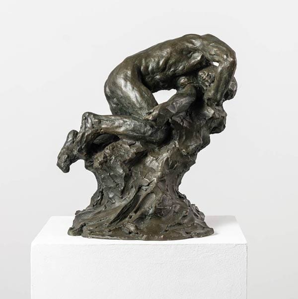 nu masculin - guy le perse - galerie theophanos Male nude - Bronze sculpture - Slave III
