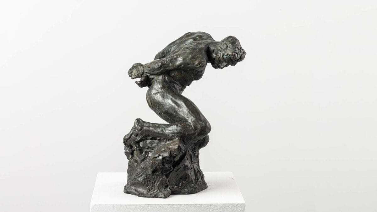 sculpture en bronze : l'Esclave II de guy le perse. Homme enchaîné