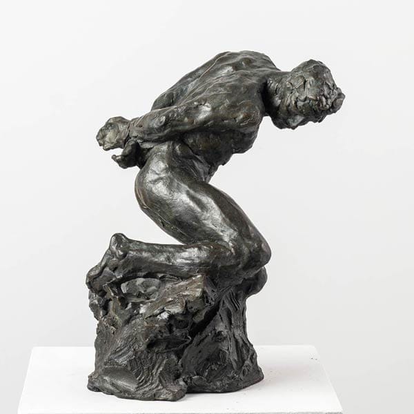 Male nude - Bronze sculpture - Slave by Guy Le Perse for Theophanos