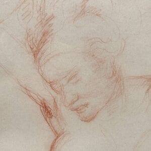 Charles Malfray, sculpteur du XXe siècle, a réalisé ce magnifique grand dessin au fusain d'une femme nue, figurant une danseuse.