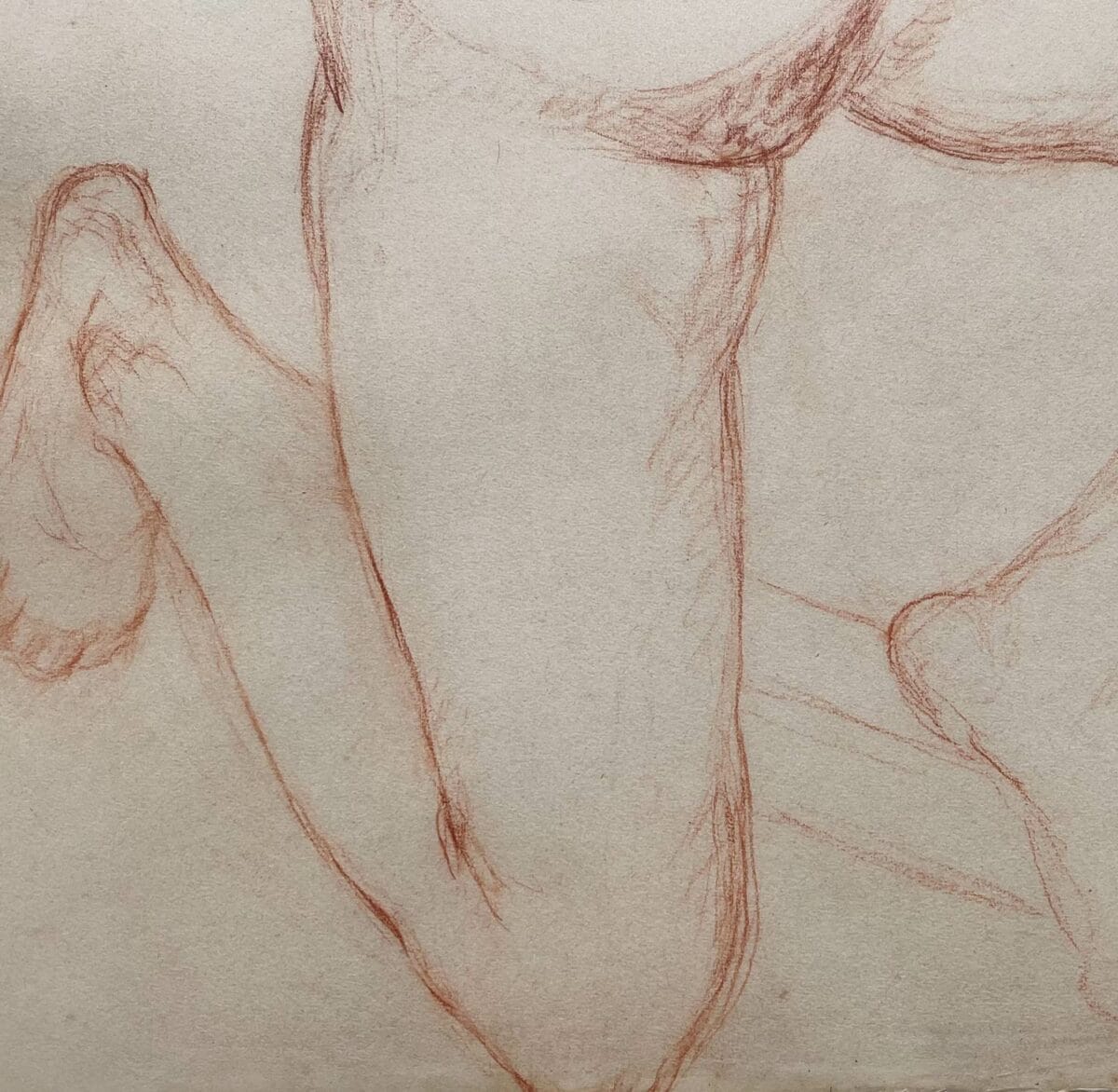 Œuvre de Charles Malfray, sculpteur français du XXe siècle, ce grand dessin au fusain représente une danseuse nue.