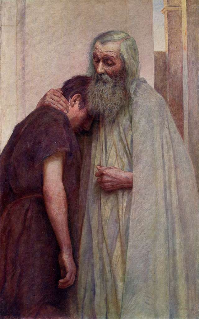 The return of the prodigal son is an oil on canvas painted by Eugène Burnand in 1900.