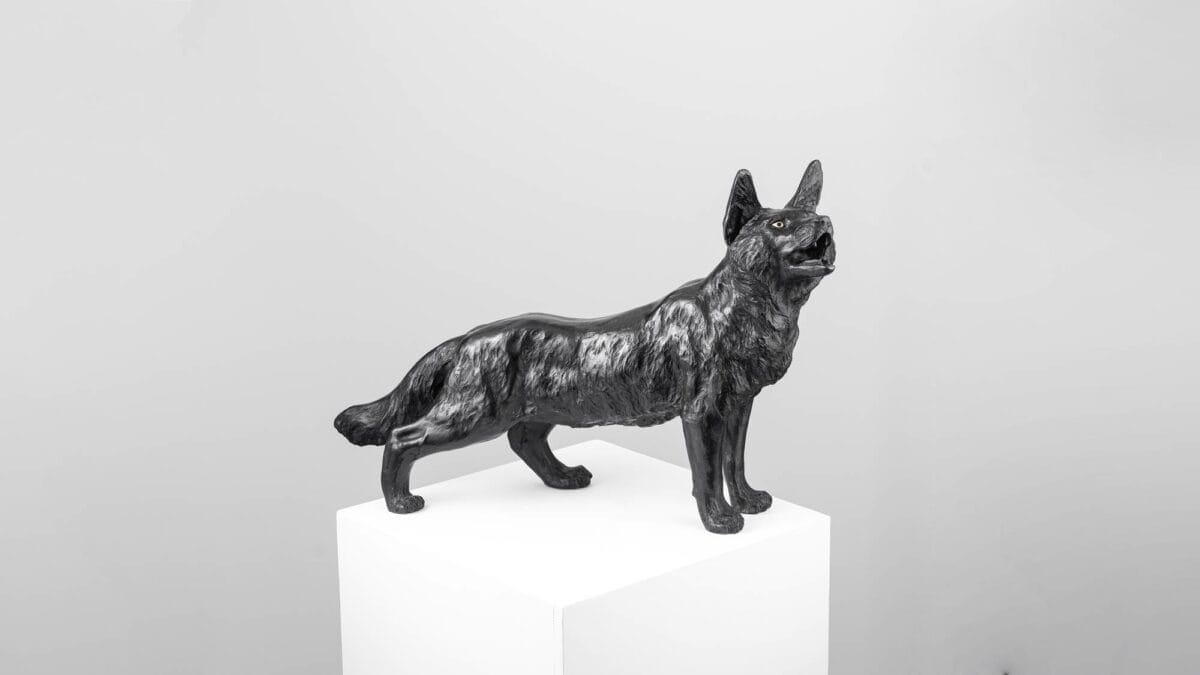 Okimono Fox - Kitsune - Bronze Sculpture