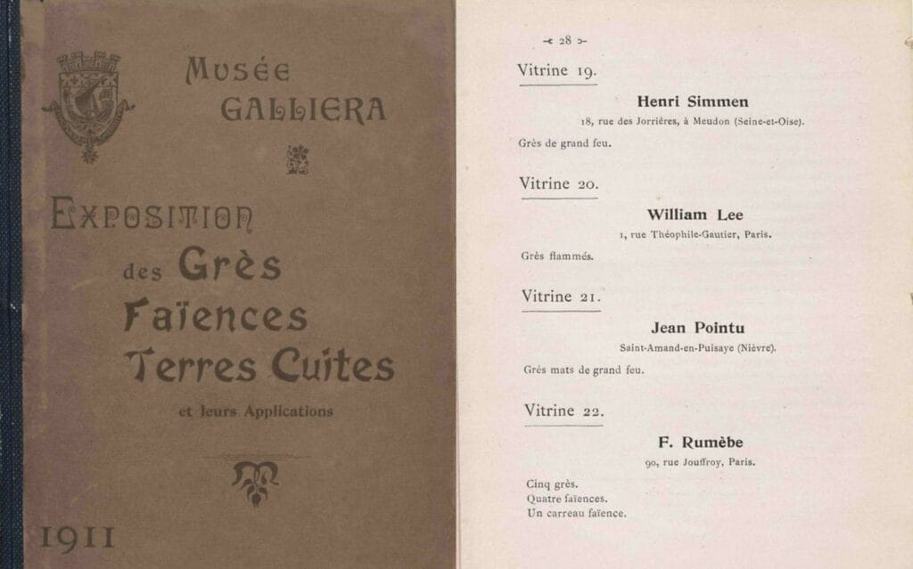 Catalogue de l'exposition Jean Pointu au Musée Galliera en 1911