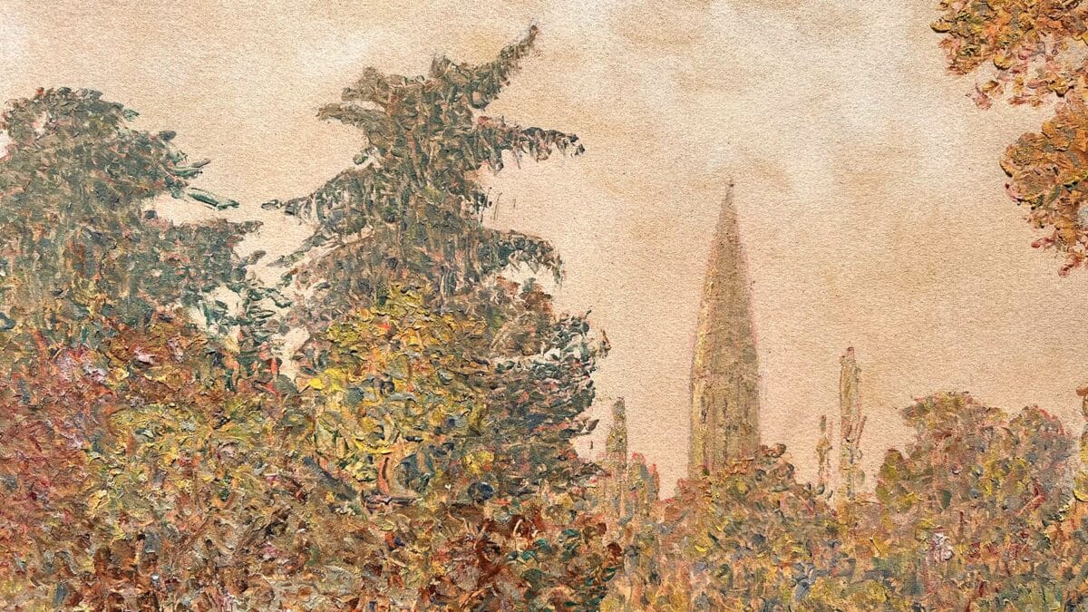 Premières feuilles d'automne dans le Vallon de Saint-André-de-Bâgé - Huile sur Papier – Image 12