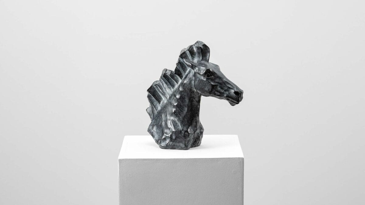 Beryllos - Sculpture en bronze - Tête de cheval
