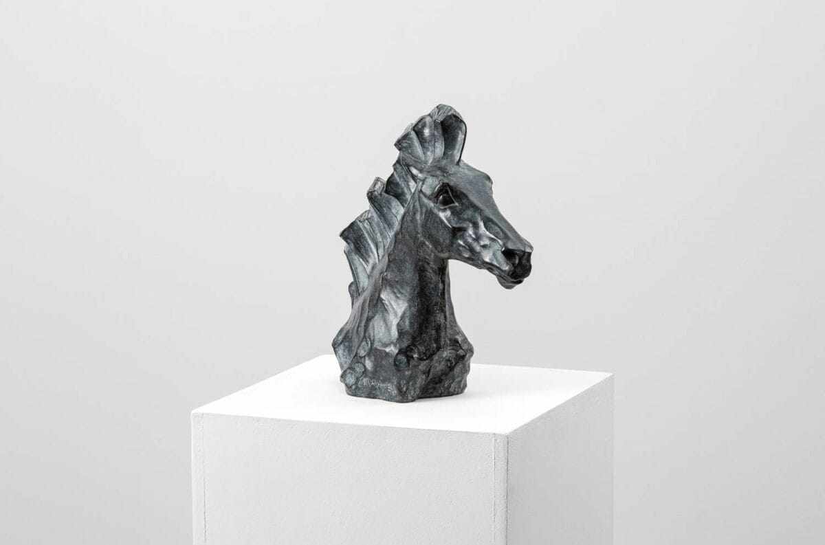Beryllos - Sculpture en bronze - Tête de cheval – Image 2