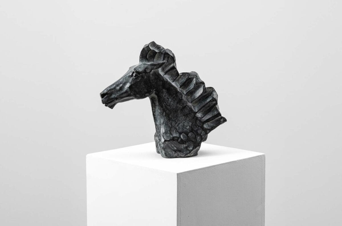 Beryllos - Sculpture en bronze - Tête de cheval – Image 5