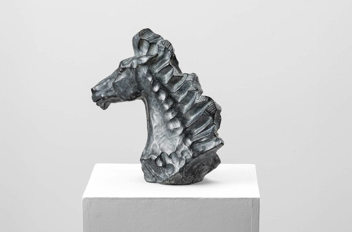 Beryllos - Sculpture en bronze - Tête de cheval – Image 6
