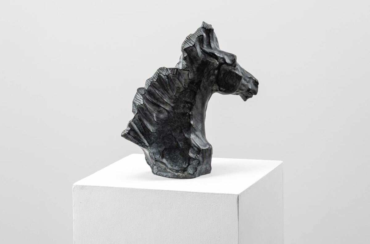 Beryllos - Sculpture en bronze - Tête de cheval – Image 8