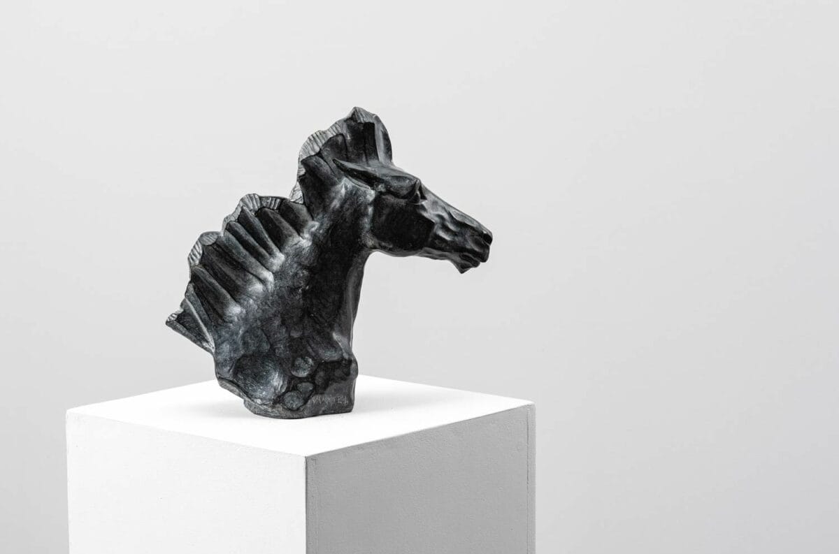Beryllos - Sculpture en bronze - Tête de cheval – Image 10