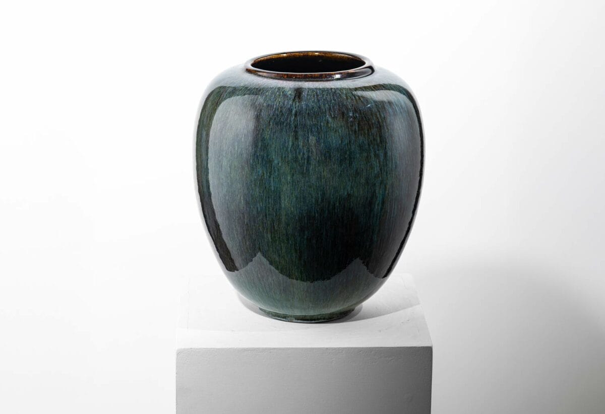 Vase pansu à couverte verte - Gérard Tridot – Image 3