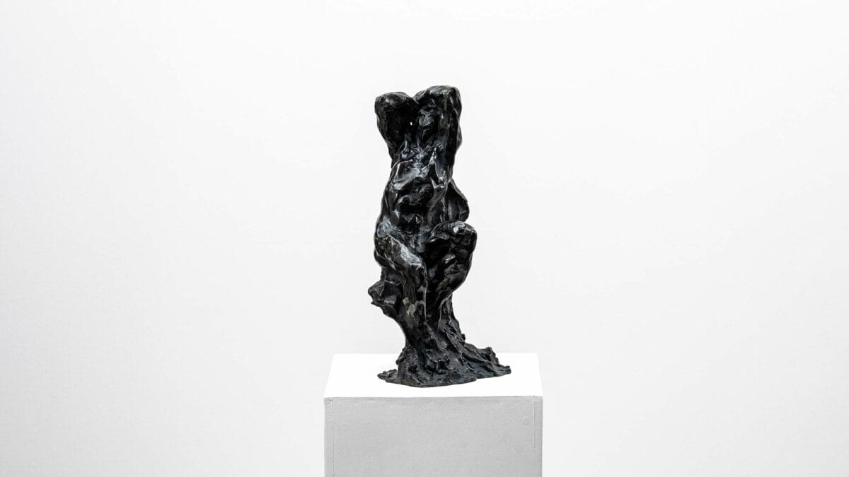Esclave IV - Sculpture en bronze noir - Guy Le Perse