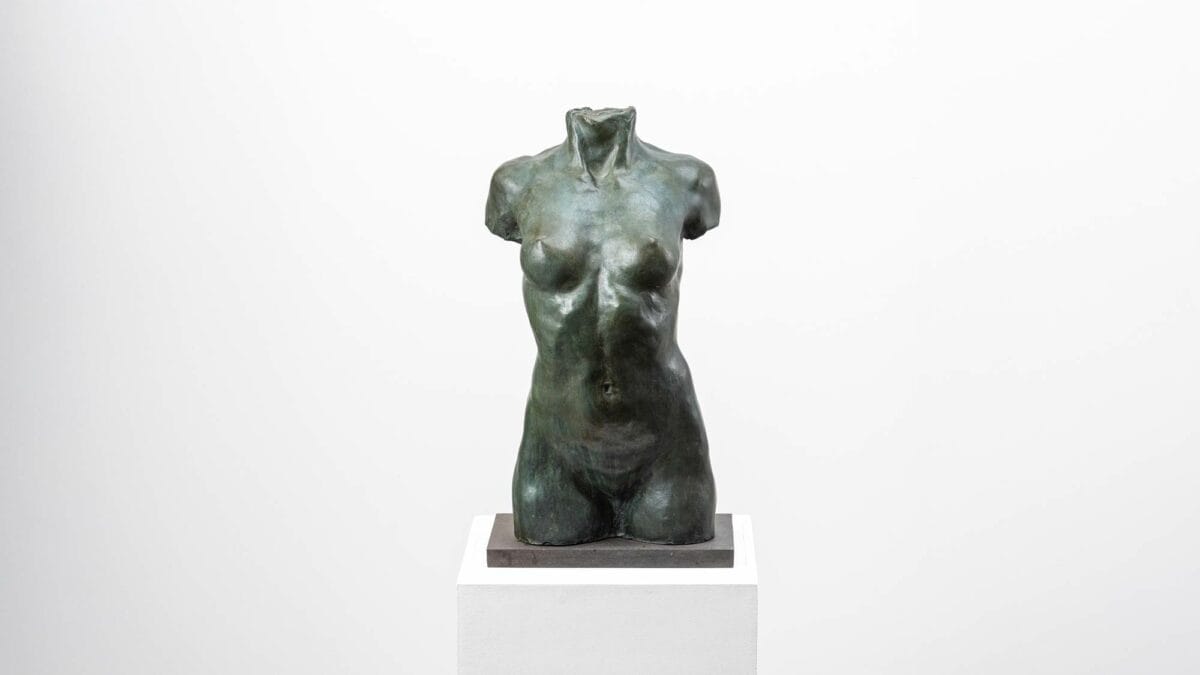 Torse de femme - Sculpture patinée - Guy Le Perse