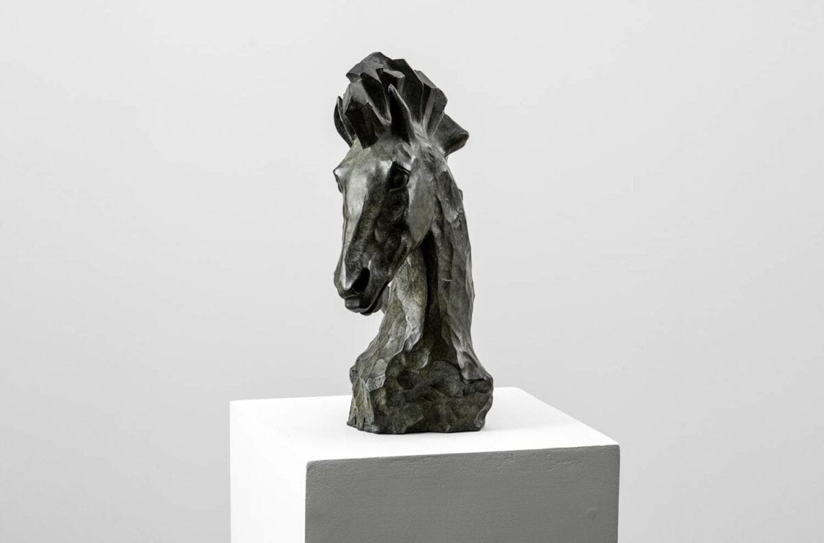 Hyalos - Sculpture en bronze - Buste de cheval – Image 3