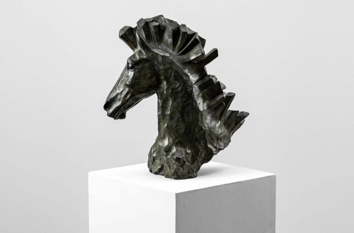 Hyalos - Sculpture en bronze - Buste de cheval – Image 12