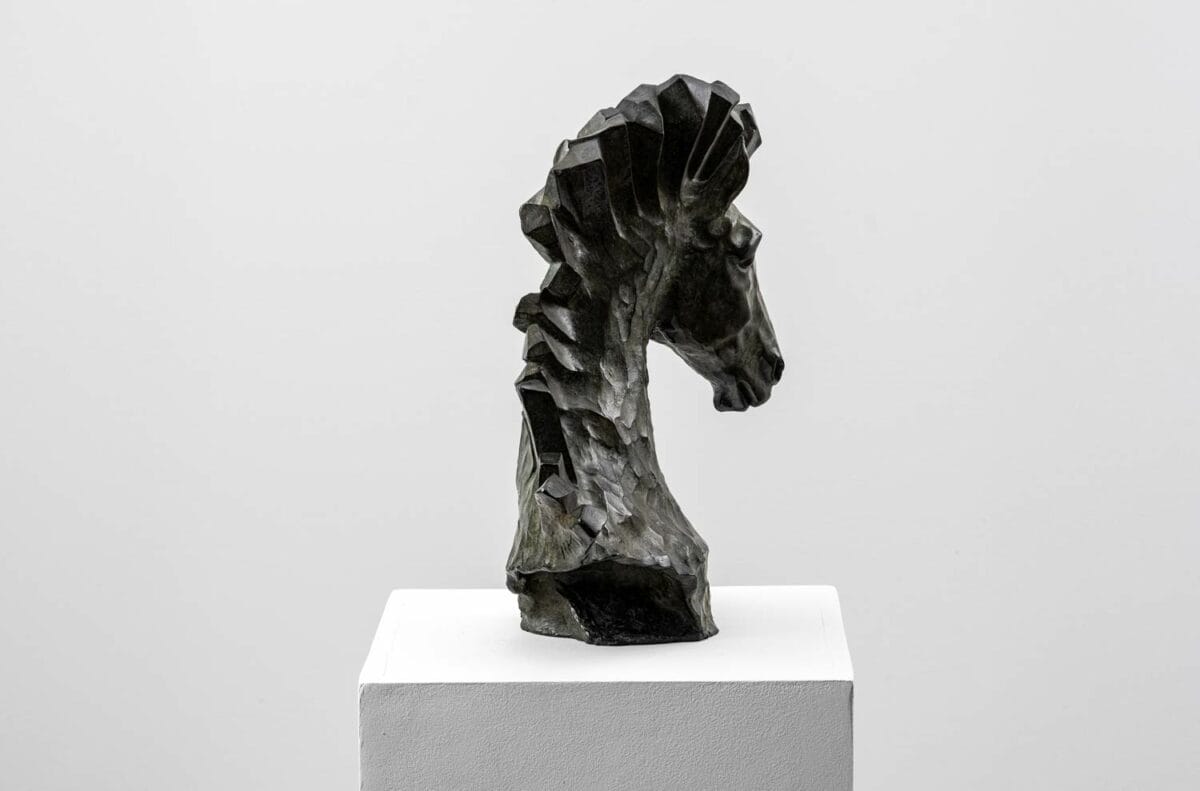 Hyalos - Sculpture en bronze - Buste de cheval – Image 8