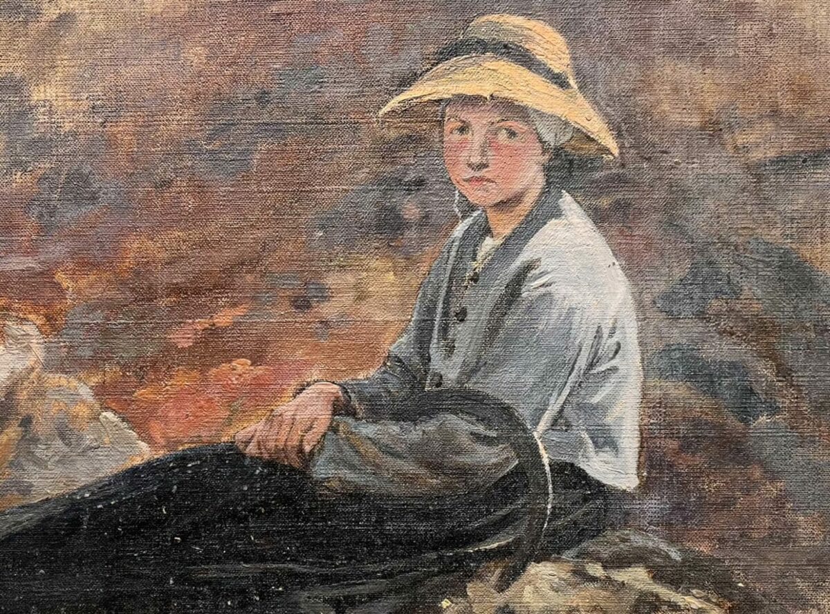 Huile sur toile - Etude d'une petite paysanne au repos - Alexis-Joseph Mazerolle – Image 5