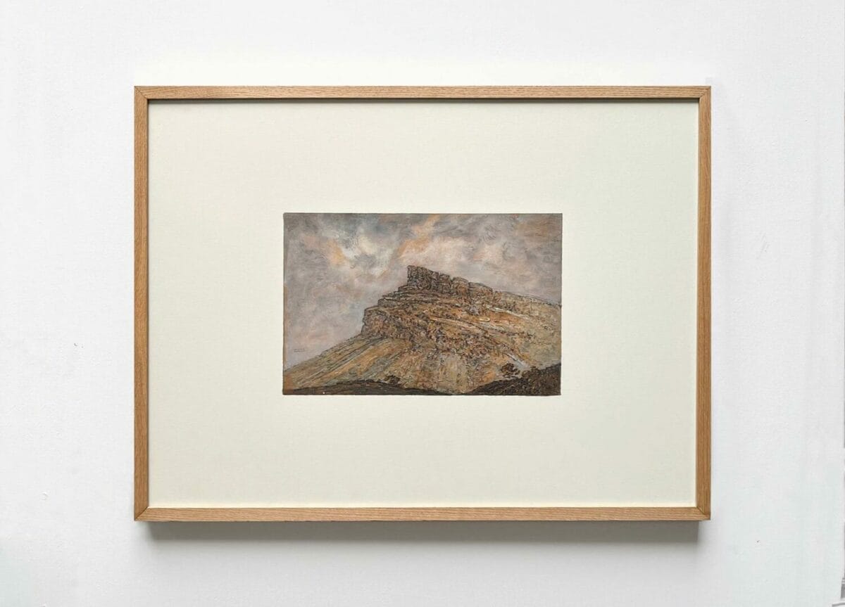 La roche de Solutré - Huile sur Papier – Image 2