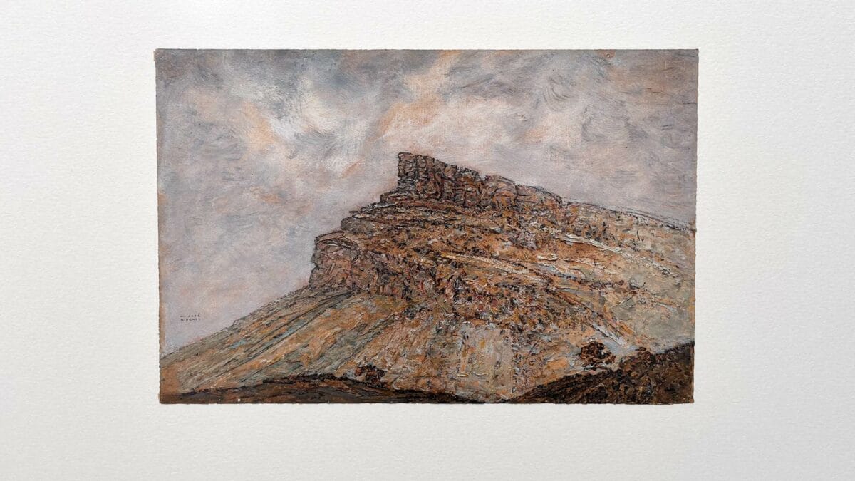 La roche de Solutré - Huile sur Papier – Image 3