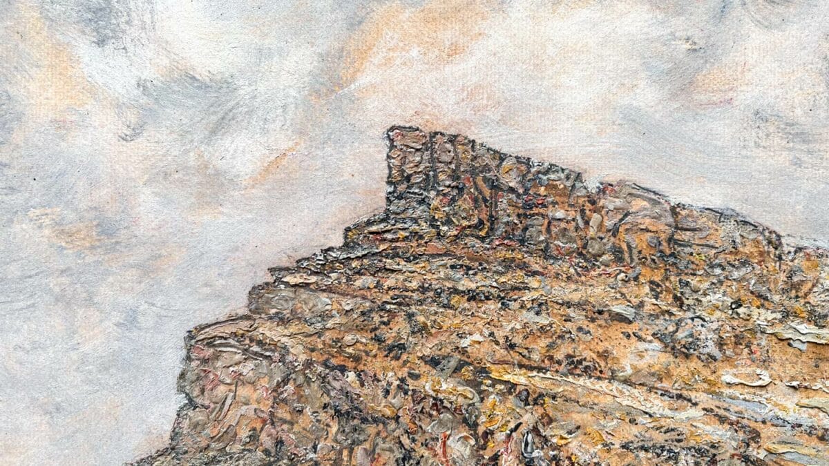 La roche de Solutré - Huile sur Papier – Image 6