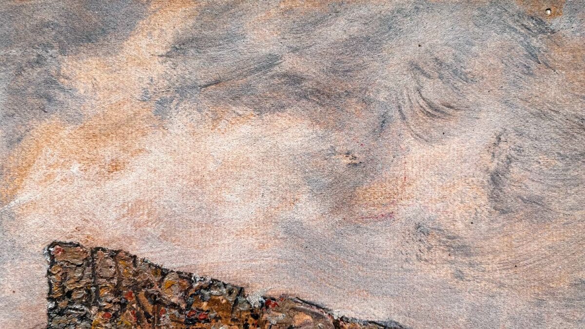 La roche de Solutré - Huile sur Papier – Image 7