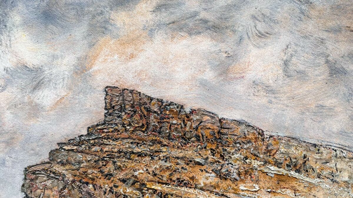 La roche de Solutré - Huile sur Papier – Image 8