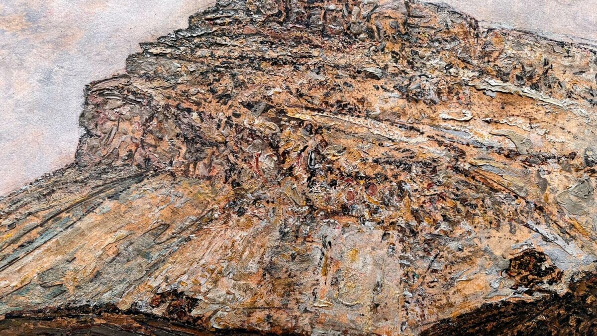 La roche de Solutré - Huile sur Papier – Image 10